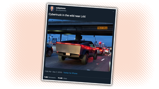 Here's What The Tesla Cybertruck Looks Like On Public Roads Next To 'Normal' Cars